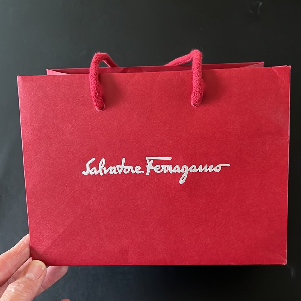 Salvador Ferragamo shopping bag with ribbon
